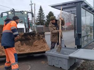 В Казани установят 1,6 тысячи ящиков с пескосоляной смесью