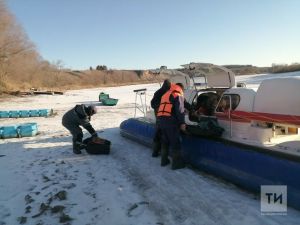 Рыбак погиб, провалившись под лед на Волге в Татарстане