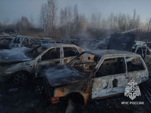 В Казани на авторазборке после пожара обнаружено тело погибшего