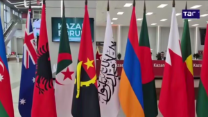 На форуме в Казани впервые вывесили флаг Талибана* — затем убрали