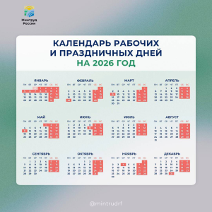Новогодние каникулы 2026 года продлятся 12 дней — Минтруд